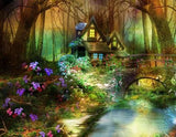 Fantasy House in a Fairy Tale Forest - diamond-painting-bliss.myshopify.com