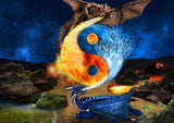 Fire Dragon & Water Dragon Fight - diamond-painting-bliss.myshopify.com