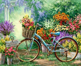 Flowers Market & Bicycle - diamond-painting-bliss.myshopify.com
