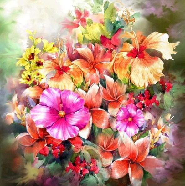 Flowers DIY Painting Kit - diamond-painting-bliss.myshopify.com