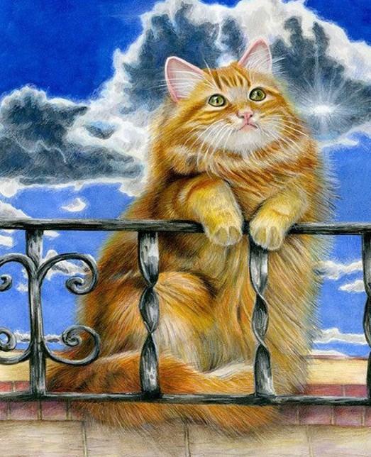 Fluffy Brown Cat - Diamond Painting Kit - diamond-painting-bliss.myshopify.com