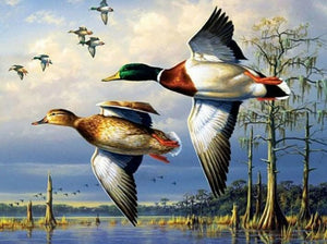 Flying Ducks - Paint with Diamonds - diamond-painting-bliss.myshopify.com
