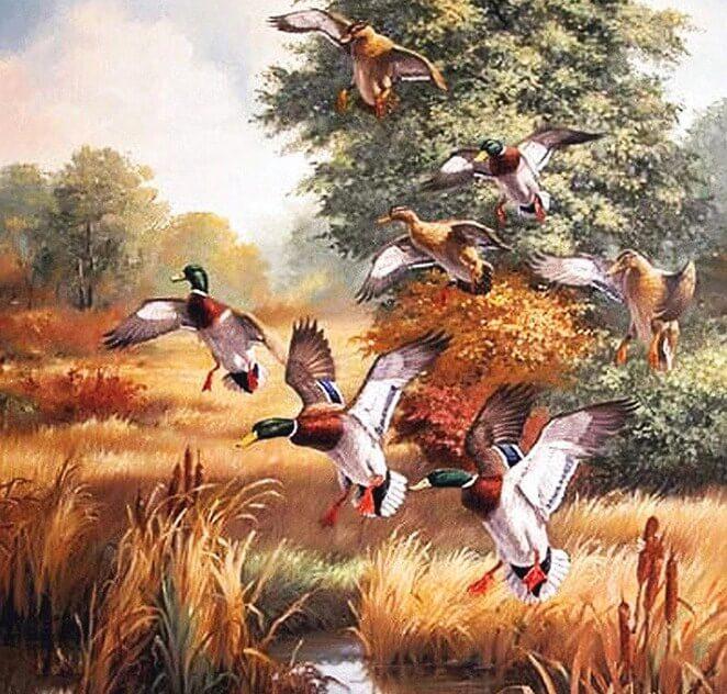 Flying Ducks Diamond Painting - diamond-painting-bliss.myshopify.com