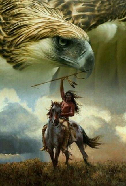 Flying Eagle & Horse Rider Diamond Painting - diamond-painting-bliss.myshopify.com