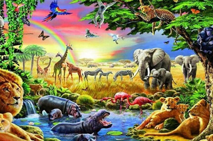 Forest Animals & Birds Painting - diamond-painting-bliss.myshopify.com