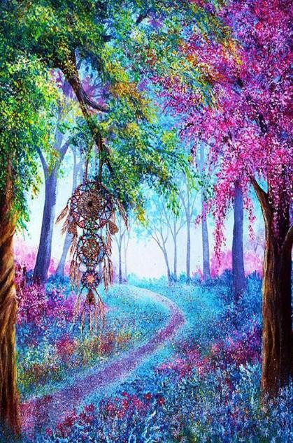 Forest Dream Catcher Diamond Painting - diamond-painting-bliss.myshopify.com