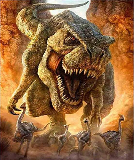 Furious Dinosaurs Diamond Painting - diamond-painting-bliss.myshopify.com