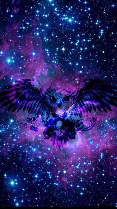 Galaxy & Owl - Abstract Art DIY Painting - diamond-painting-bliss.myshopify.com