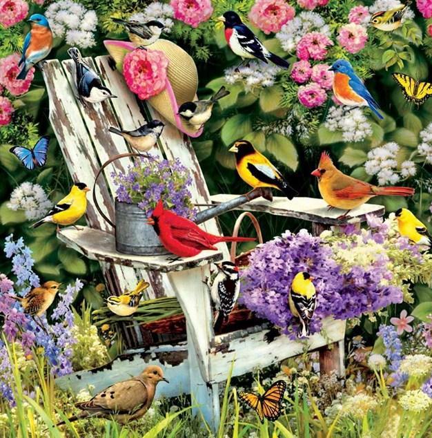 Garden Birds - Paint by Diamonds - diamond-painting-bliss.myshopify.com