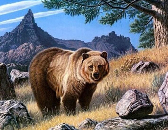 Gazing Bear - Paint by Diamonds - diamond-painting-bliss.myshopify.com