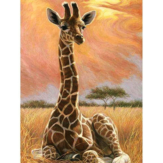Giraffe Baby - Diamond Painting Kit - diamond-painting-bliss.myshopify.com