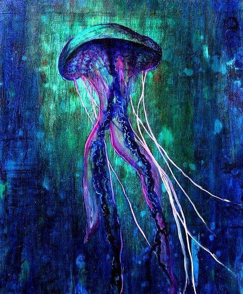 Glow in the Dark Jellyfish DIY Diamond Painting – Diamond Painting Bliss