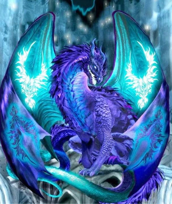 Glowing Dragon - Paint by Diamonds - diamond-painting-bliss.myshopify.com