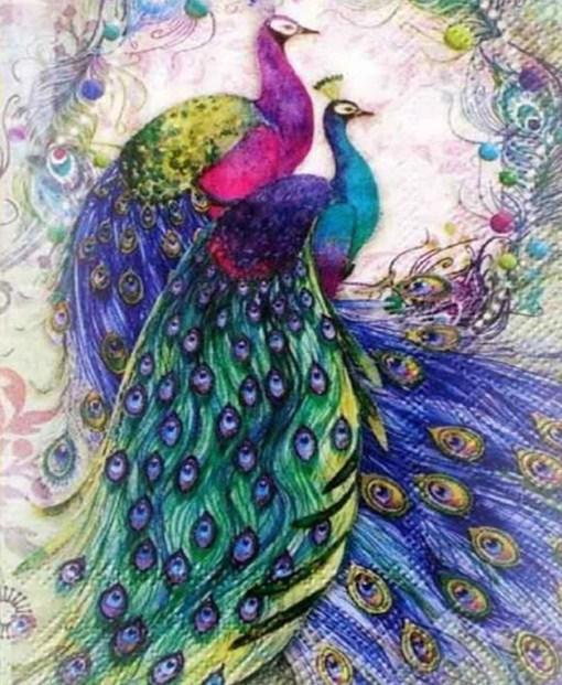 Gorgeous Peacocks Pair Diamond Painting - diamond-painting-bliss.myshopify.com