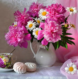 Gorgeous Pink Peonies & Daisies - diamond-painting-bliss.myshopify.com