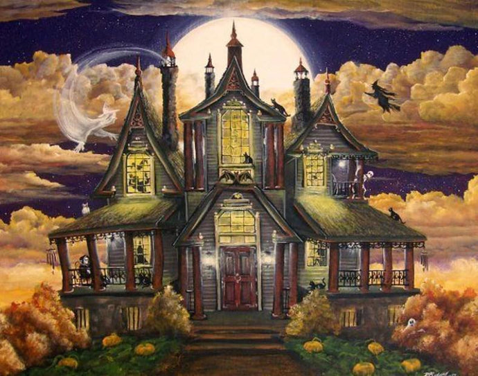 Halloween Haunted House Diamond Painting - diamond-painting-bliss.myshopify.com
