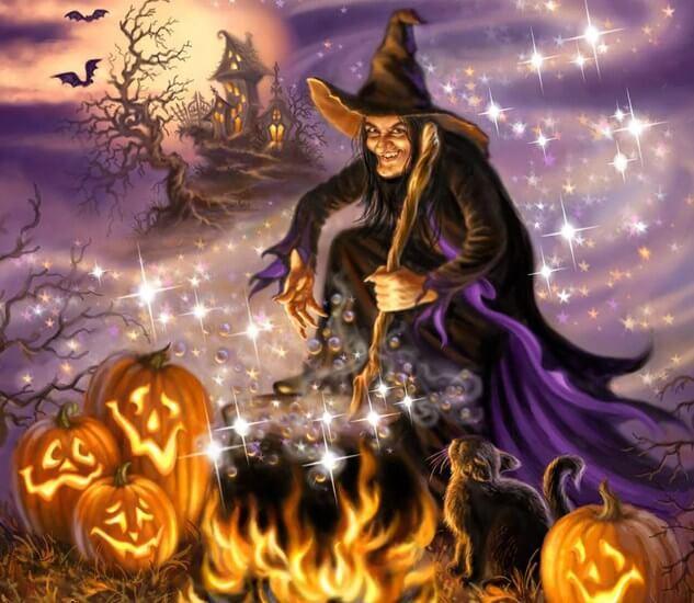 Halloween Witch DIY Painting Kit - diamond-painting-bliss.myshopify.com