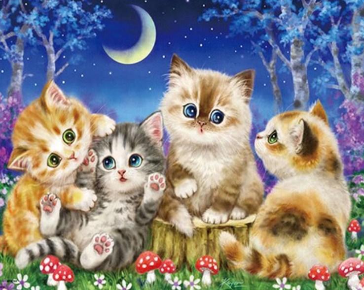 Happy Cats Diamond Painting - diamond-painting-bliss.myshopify.com