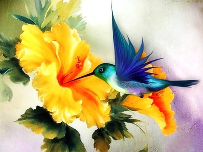 Adorable Birds Pair - Paint by Diamonds – Diamond Painting Bliss
