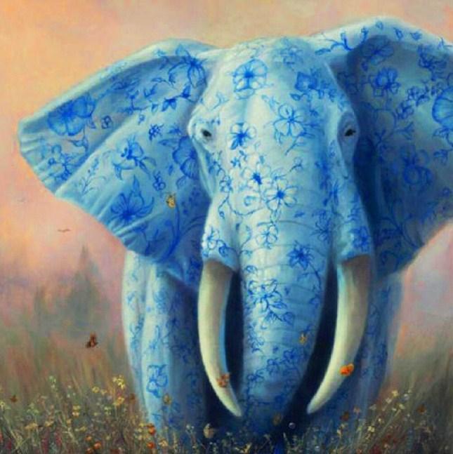 Indian Fantasy Elephant - Paint by Diamonds - diamond-painting-bliss.myshopify.com