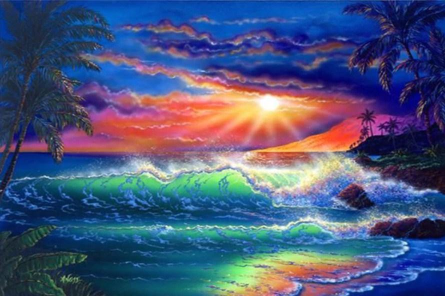 Sunset Beach Paradise - 5D Diamond Painting 