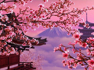 Japanese Cherry Blossoms Diamond Painting - diamond-painting-bliss.myshopify.com