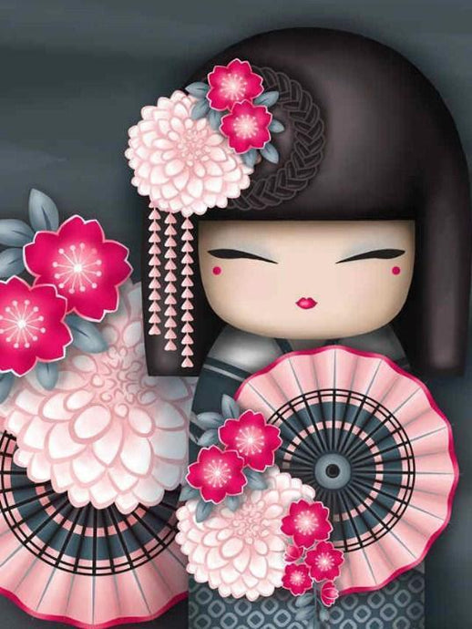 Japanese Doll - Diamond Painting Kit - diamond-painting-bliss.myshopify.com