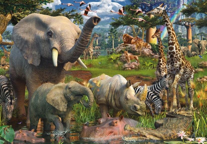 Jungle Animals - Paint with Diamonds - diamond-painting-bliss.myshopify.com