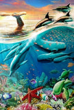 Killer Whales & Dolphins Diamond Painting - diamond-painting-bliss.myshopify.com