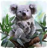 Koala Bear with Baby - diamond-painting-bliss.myshopify.com