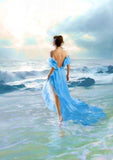 Lady Walking in Water - diamond-painting-bliss.myshopify.com