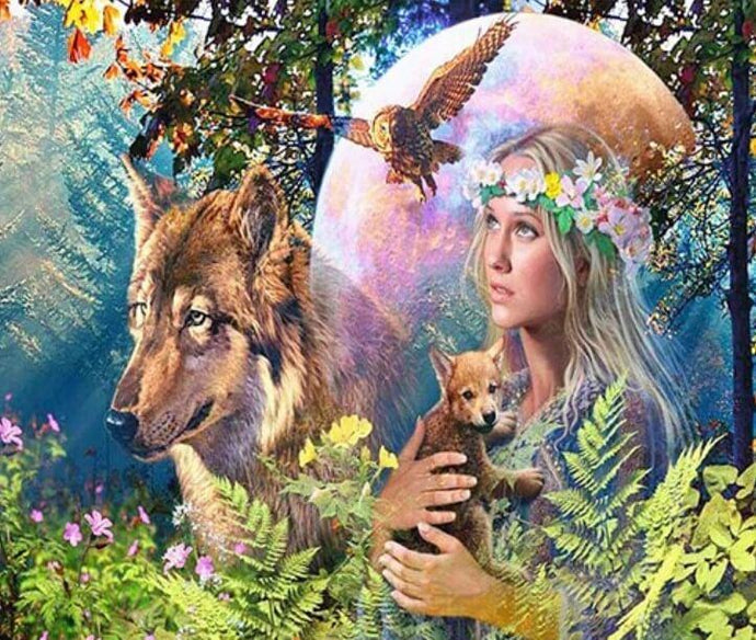 Lady of the Forest - diamond-painting-bliss.myshopify.com
