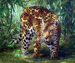 Leopard in the Forest - diamond-painting-bliss.myshopify.com