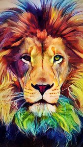 Lion Painting - The King of Forest - diamond-painting-bliss.myshopify.com