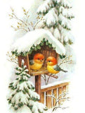 Little Birds House in Snow - diamond-painting-bliss.myshopify.com