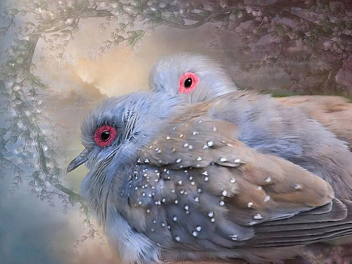 Lovely Dove Pair Diamond Painting - diamond-painting-bliss.myshopify.com