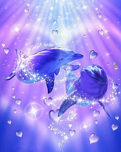 Loving Dolphins - Paint with Diamonds - diamond-painting-bliss.myshopify.com