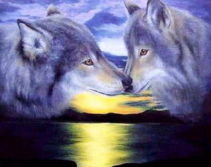 Loving Wolf Pair Diamond Painting - diamond-painting-bliss.myshopify.com