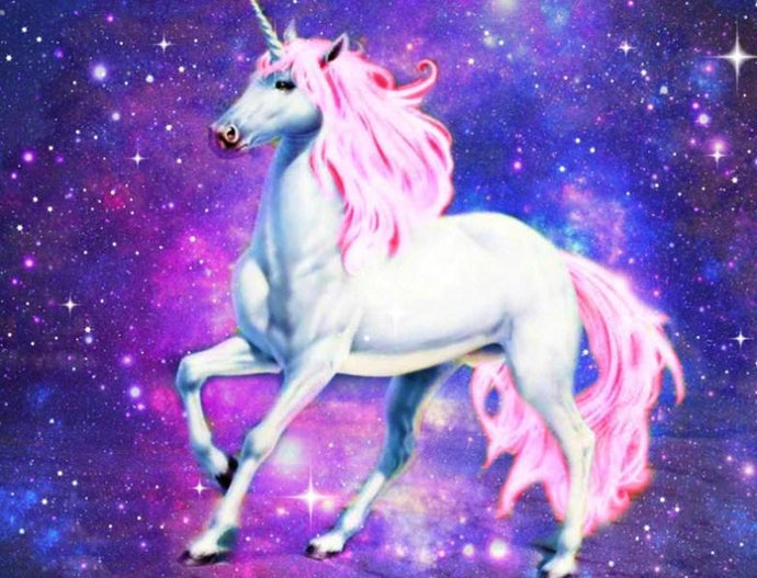 Magical Unicorn in Galaxy - diamond-painting-bliss.myshopify.com
