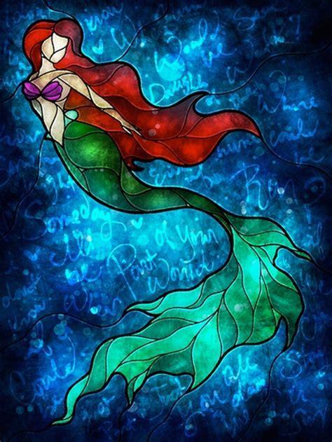 Mermaid Stained Glass Painting - diamond-painting-bliss.myshopify.com