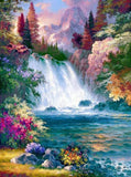 Misty Waterfall - Paint by Diamonds - diamond-painting-bliss.myshopify.com
