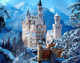 Neuschwanstein Castle in Winter - diamond-painting-bliss.myshopify.com