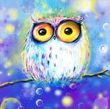Owl with Big Yellow Eyes - diamond-painting-bliss.myshopify.com