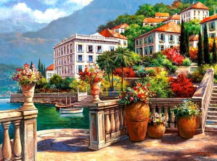 Peaceful Villas by the River - diamond-painting-bliss.myshopify.com