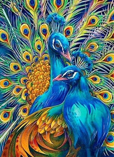 Peacocks Diamond Painting Kit - diamond-painting-bliss.myshopify.com