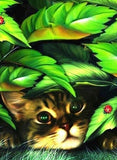 Peeping Cat Diamond Painting Kit - diamond-painting-bliss.myshopify.com