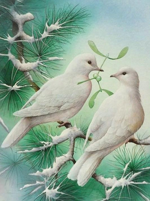 Pigeons Pair - Paint by Diamonds - diamond-painting-bliss.myshopify.com