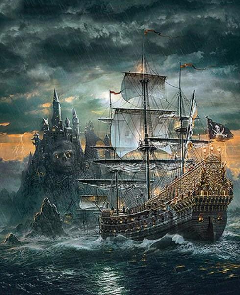 Pirates Ship - Paint by Diamonds - diamond-painting-bliss.myshopify.com