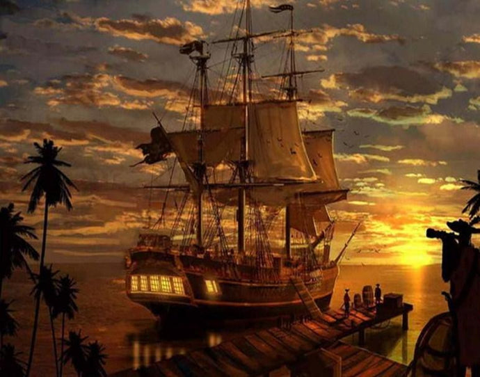 Pirates Ship Diamond Painting - diamond-painting-bliss.myshopify.com