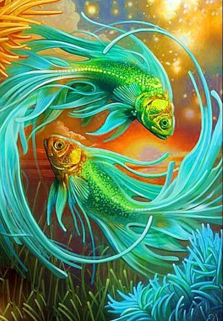 Pisces Fish - Diamond Art Kit - diamond-painting-bliss.myshopify.com
